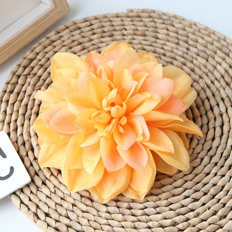 Silk Flower Heads Bulk Dahlia Artificial Flower Heads White Etsy