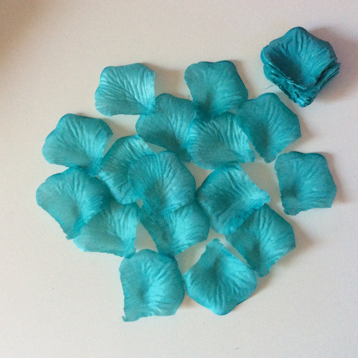 Turquoise Blue Rose Petals Artificial Silk Flower Petals Dark Etsy