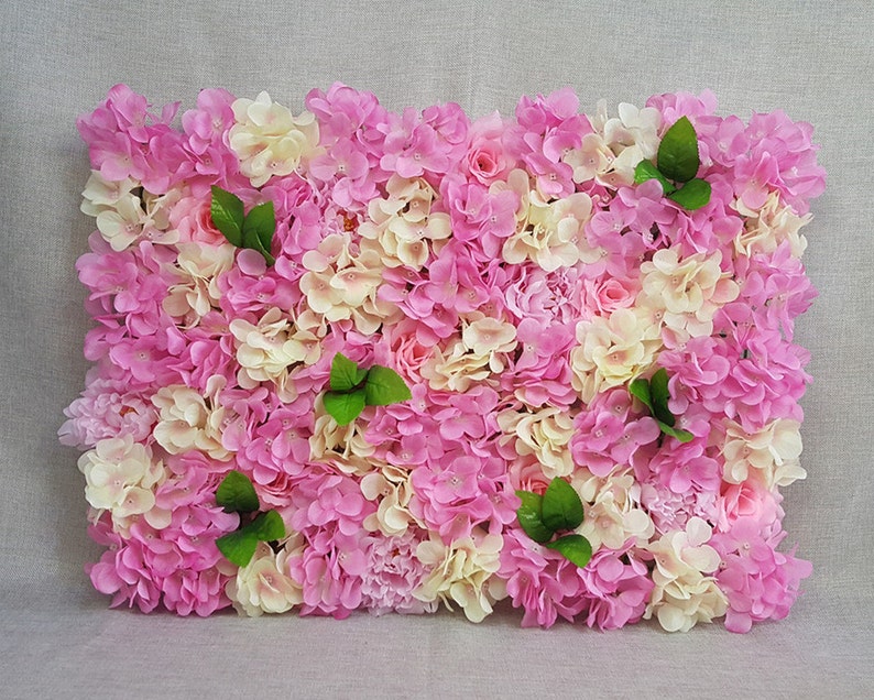 Peach Hydrangea Flower Wall Backdrops Silk Champagne Flowers Etsy