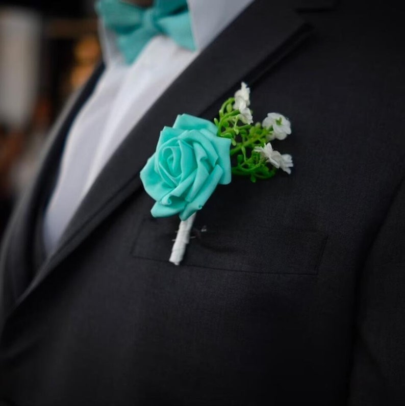 Turquoise Wedding Bouquet Turquoise Flowers Bridal Bouquet - Etsy