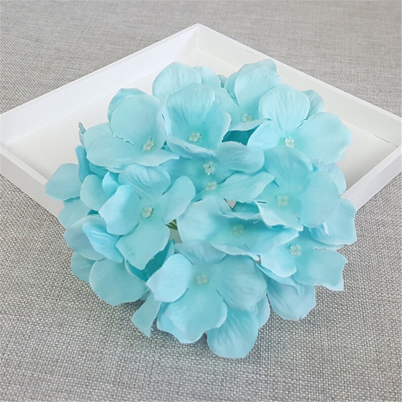Hydrangea Flower Heads Silk Wedding Flowers Artificial Etsy