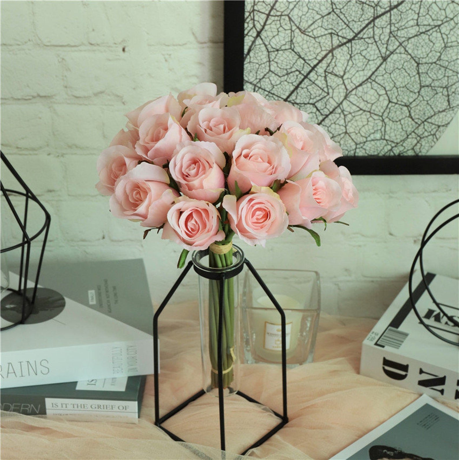 Silk Rose Bouquet Artificial Silk Flower Bunches for Flower | Etsy