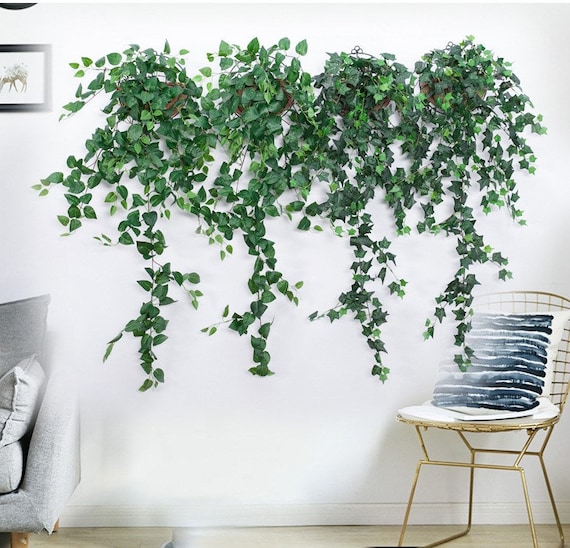 Fake Outdoor Hanging Plants Ivy Vines Artificial Foliage for Wall Basket  Xkl-074a 