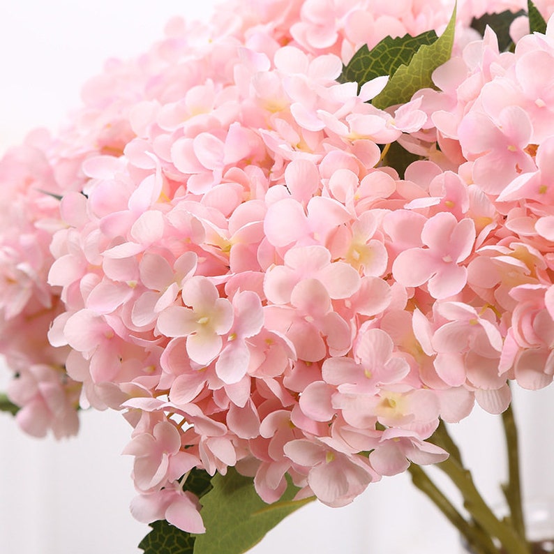 Faux Hydrangea Flowers Artificial Silk Hydrangea Wedding Etsy