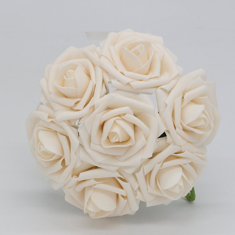 Wedding Flowers Ivory Roses Champagne Roses Artificial 100 Stems For Wedding Centerpieces Floral Wedding Bridal Bouquet Flower LNPE017