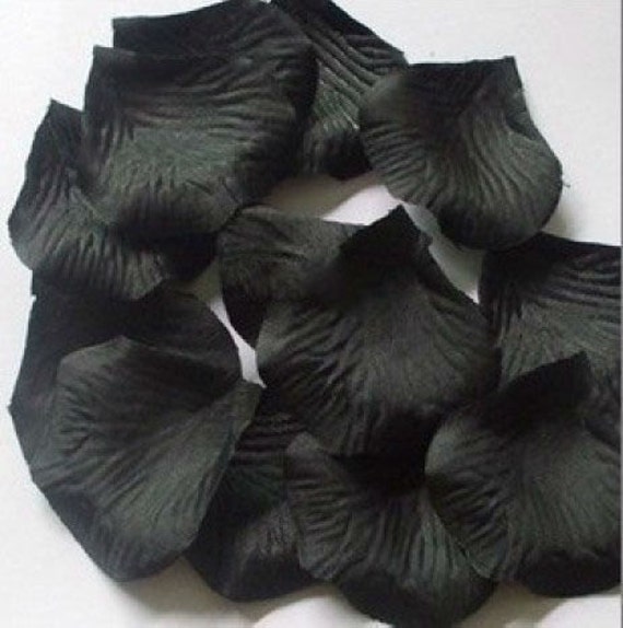 Black Petals,1000 Pcs Artificial Silk Rose Petals Unscented Non-Woven