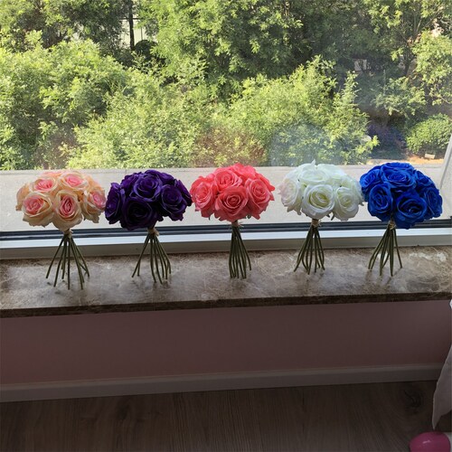 Silk Rose Bouquet Artificial Flowers for Floral Arrangement Etsy