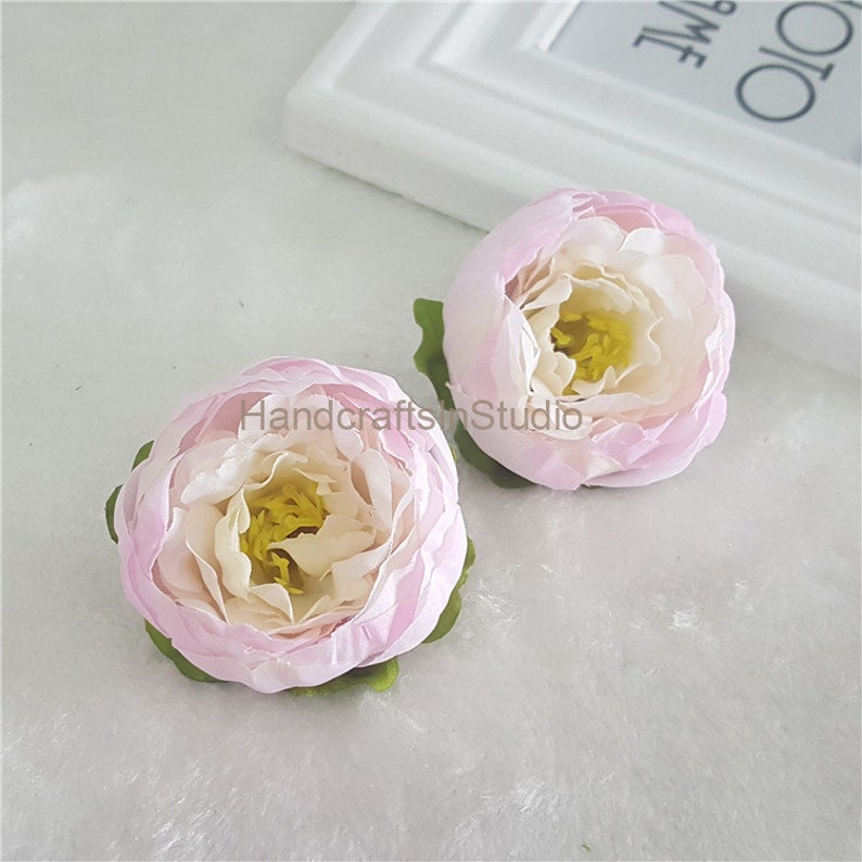Peony Flower Heads Wholesale Silk Peony Flowers 50 Simulation Etsy