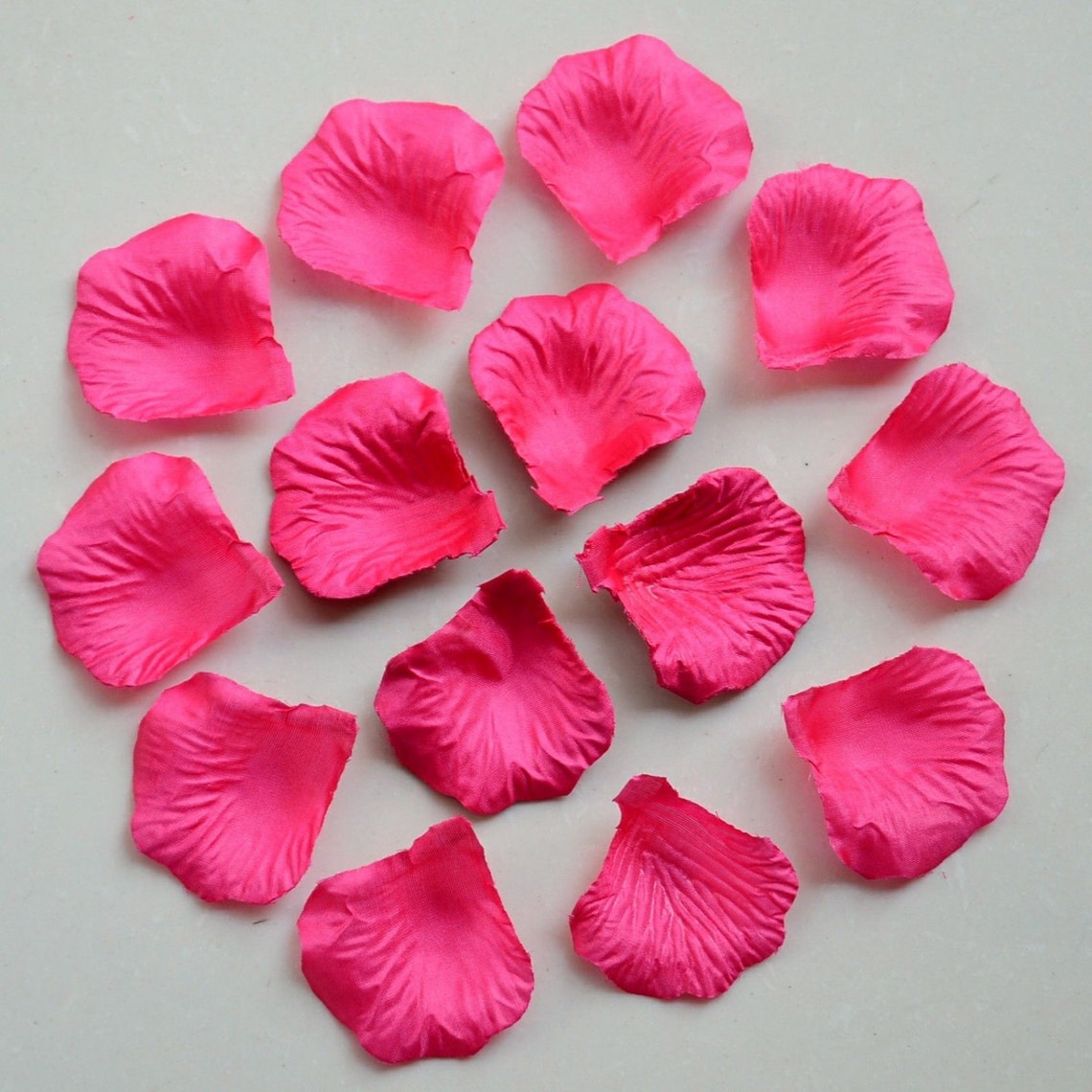 Fuchsia Rose Petals Bulk Silk Rose Petals Hot Pink Artificial Etsy