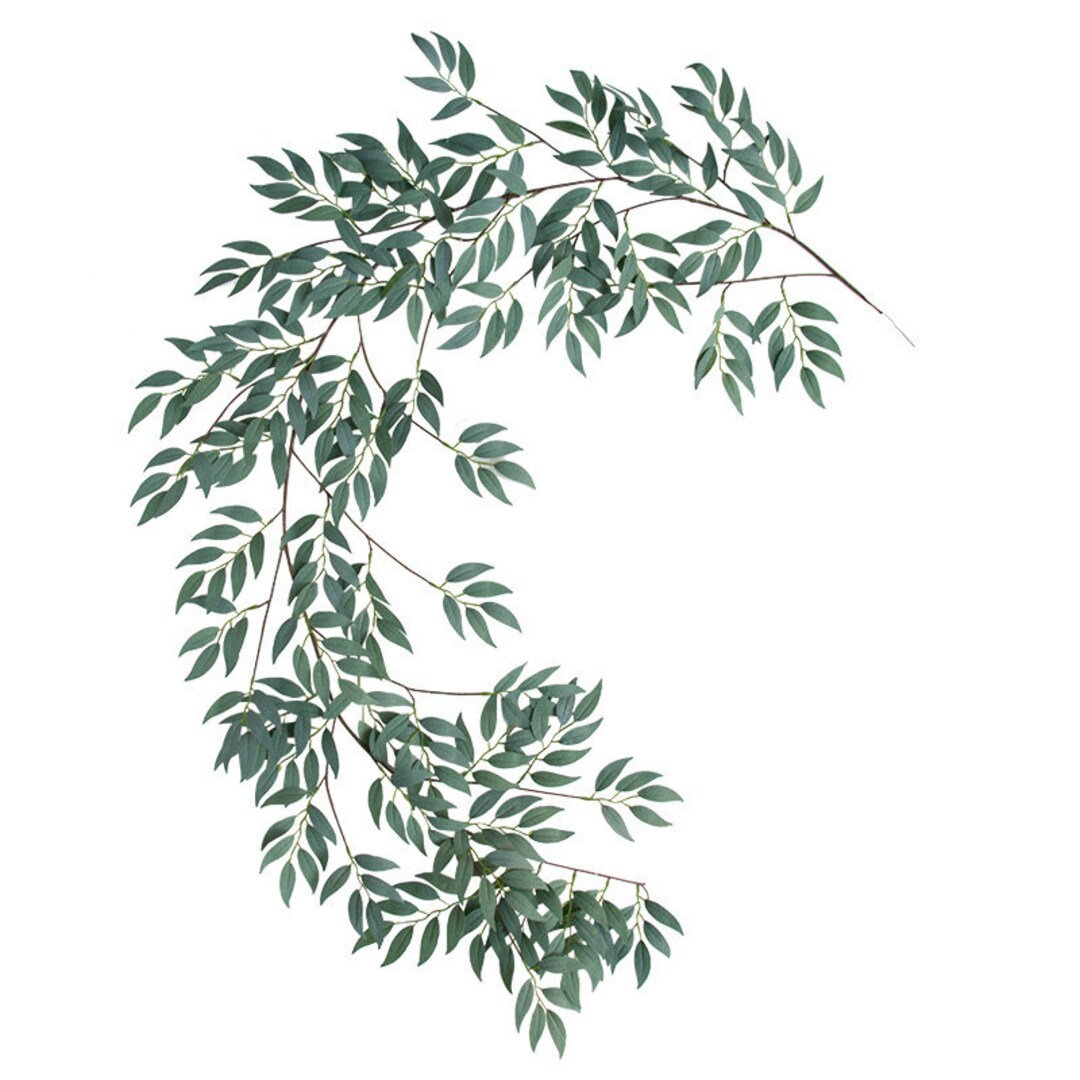 Faux Hanging Plants Willow Leaf Garland Fake Ivy Vine Plastic Etsy