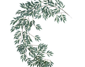 Faux Hanging Plants Willow Leaf Garland Fake Ivy Vine Plastic Plant Wedding Arch for Home Outdoor Decor Wedding Photography Backdrops BR-T1