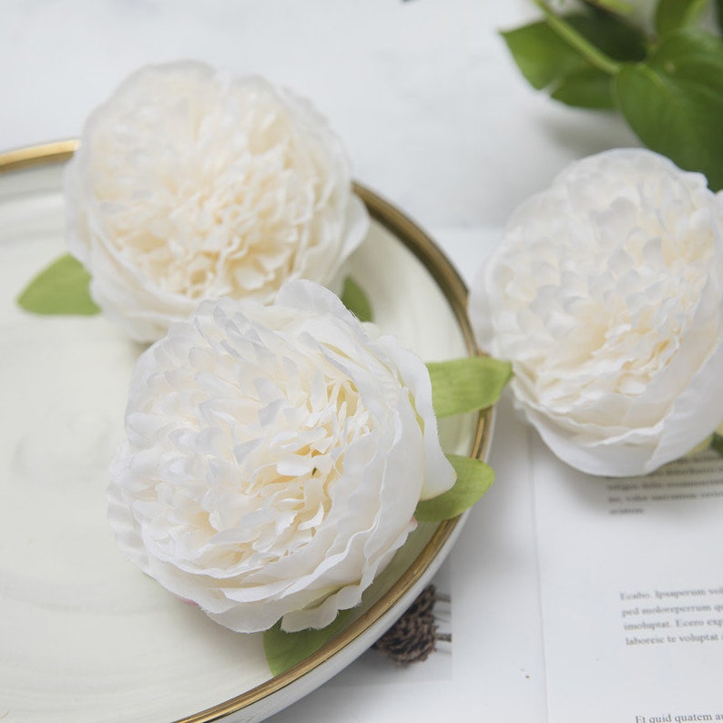Wholesale Silk Peony Flower Heads Simulation Flowers Peonies Etsy