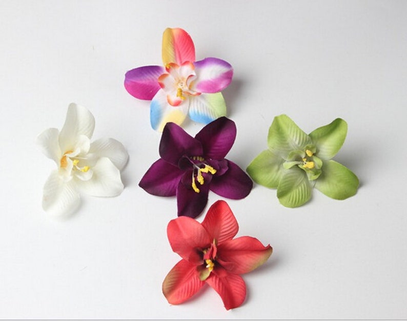 Thailand Orchids Silk Fabric Artificial Dendrobium Orchid Etsy