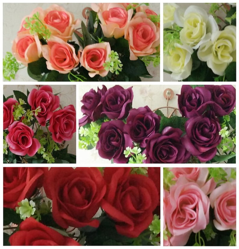 Artificial Silk Rose Garland Flower Vine Wedding Arch Flowers Etsy