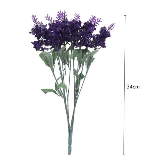 Warooma Ghirlanda di fiori artificiali di lavanda 32,5 cm colore: Viola 