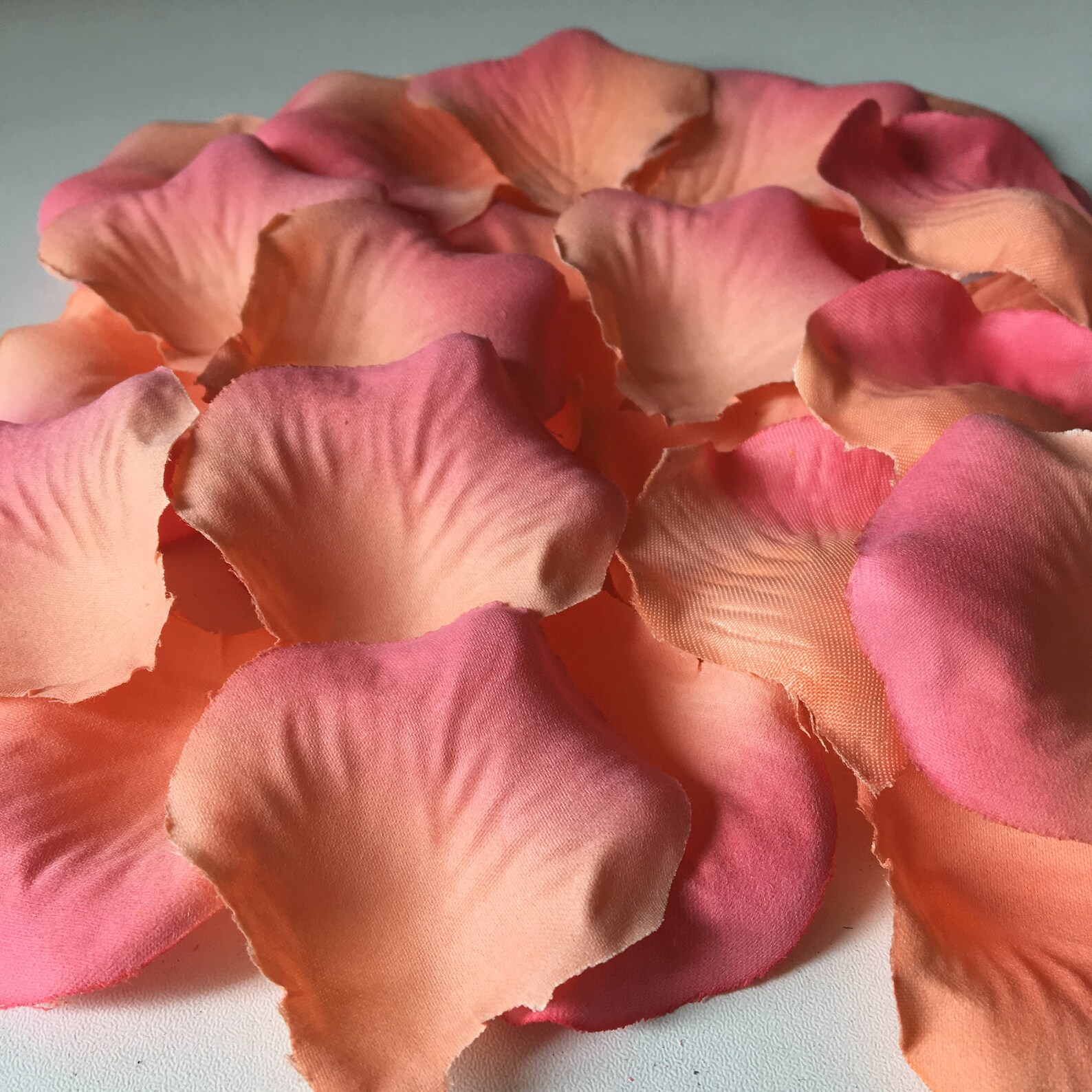 Peach Coral Petals Artificial Flower Petals Micropeach Etsy