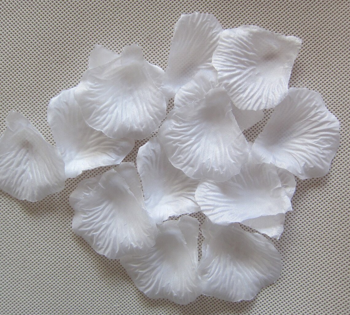 1000 Pcs White Rose Petals Bulk Silk Rose Petals Artificial Etsy Canada