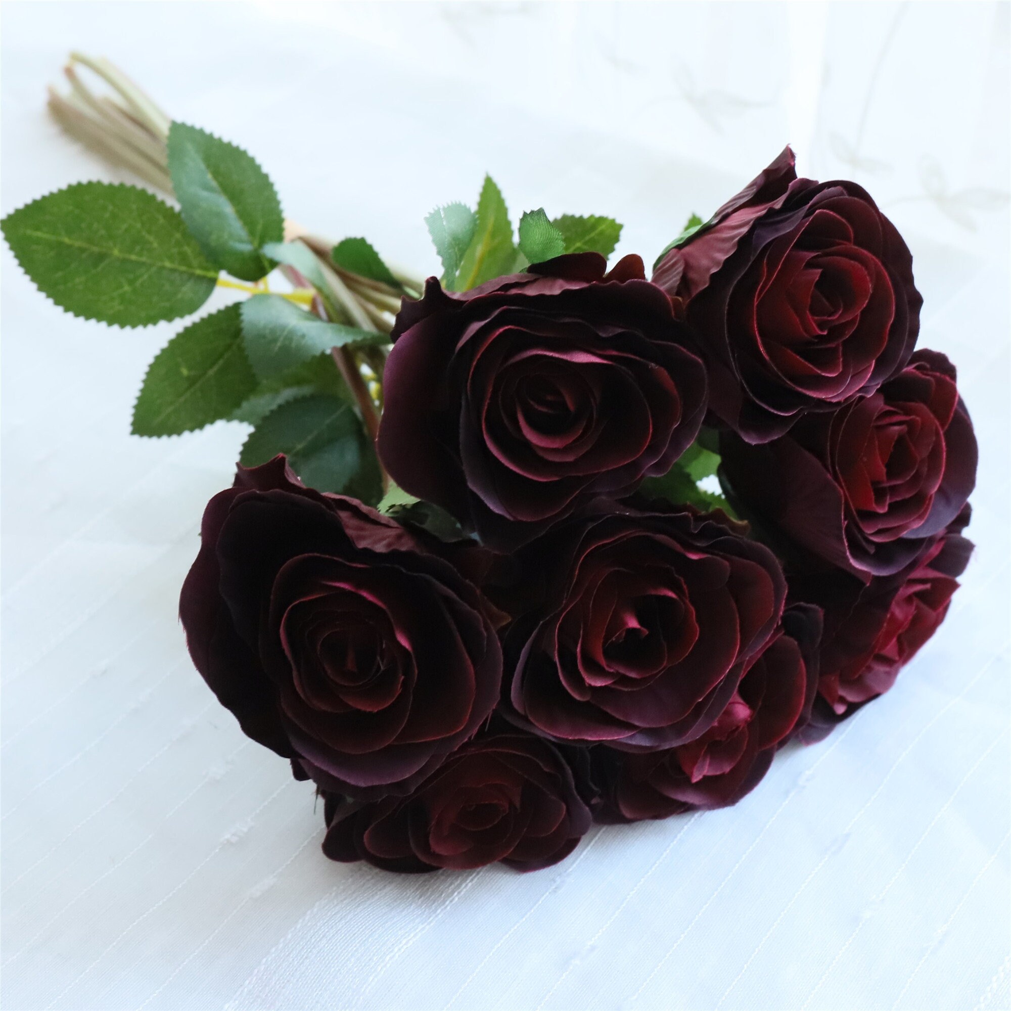 Burgundy fake Flowers