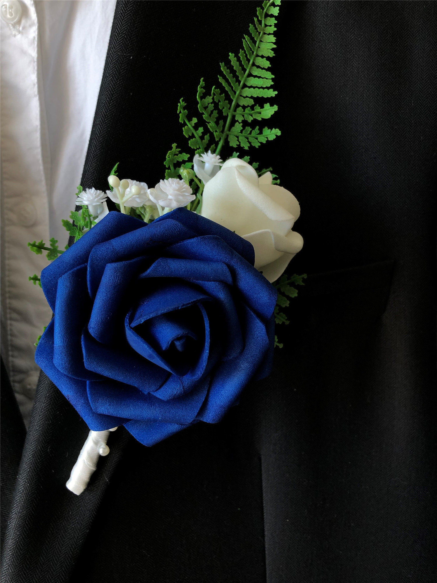 Dark Blue Rose Corsage