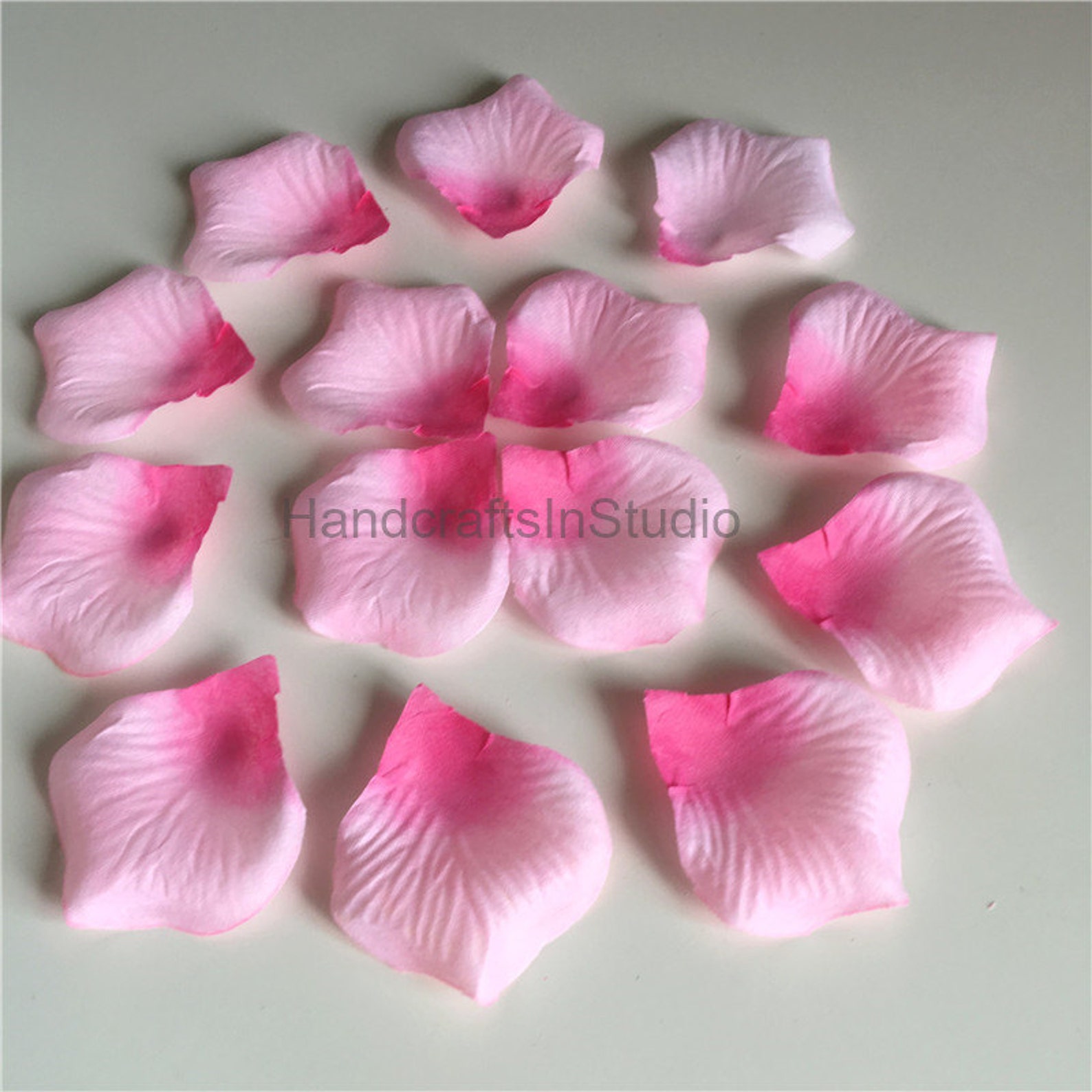 Pink Rose Petals Bicolor Fake Flowers Petals 500 Silk Petals Etsy