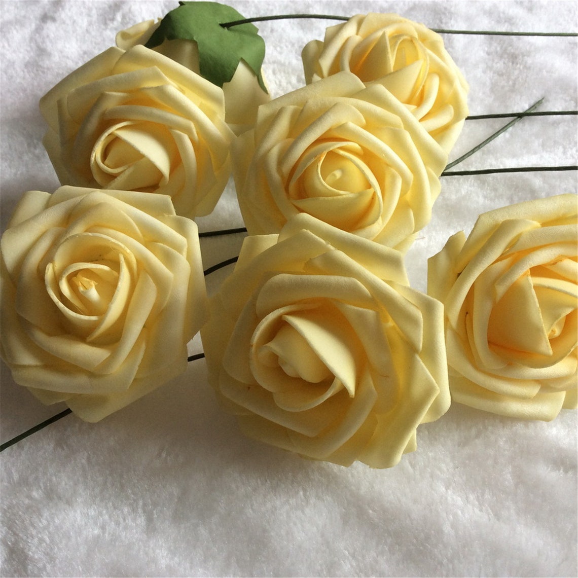 100 pcs Light Yellow Canary flowers For Wedding Fake Foam Etsy