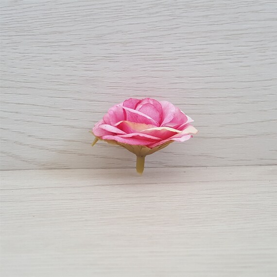 Mini Rose Silk Flower Head, Silk Fake Flowers Craft