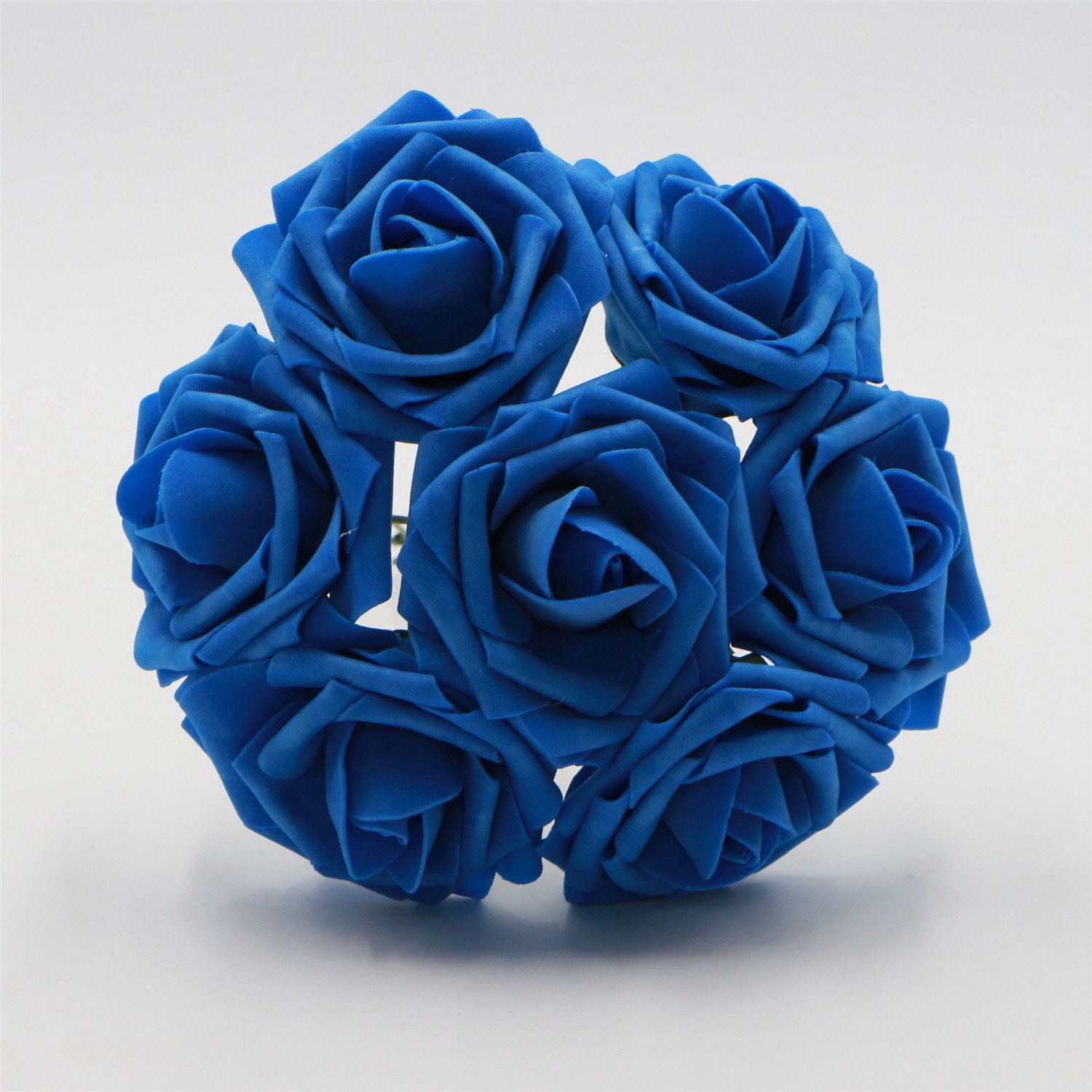 Royal Blue Roses Flores Artificiales Azul Oscuro Flores de - Etsy México