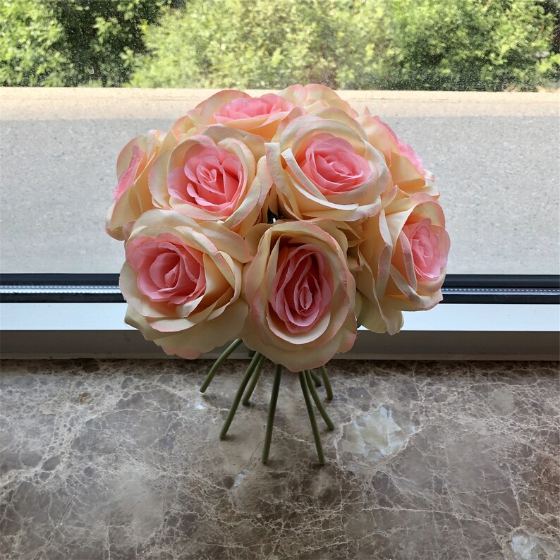 Silk Rose Bouquet Artificial Flowers for Floral Arrangement Etsy