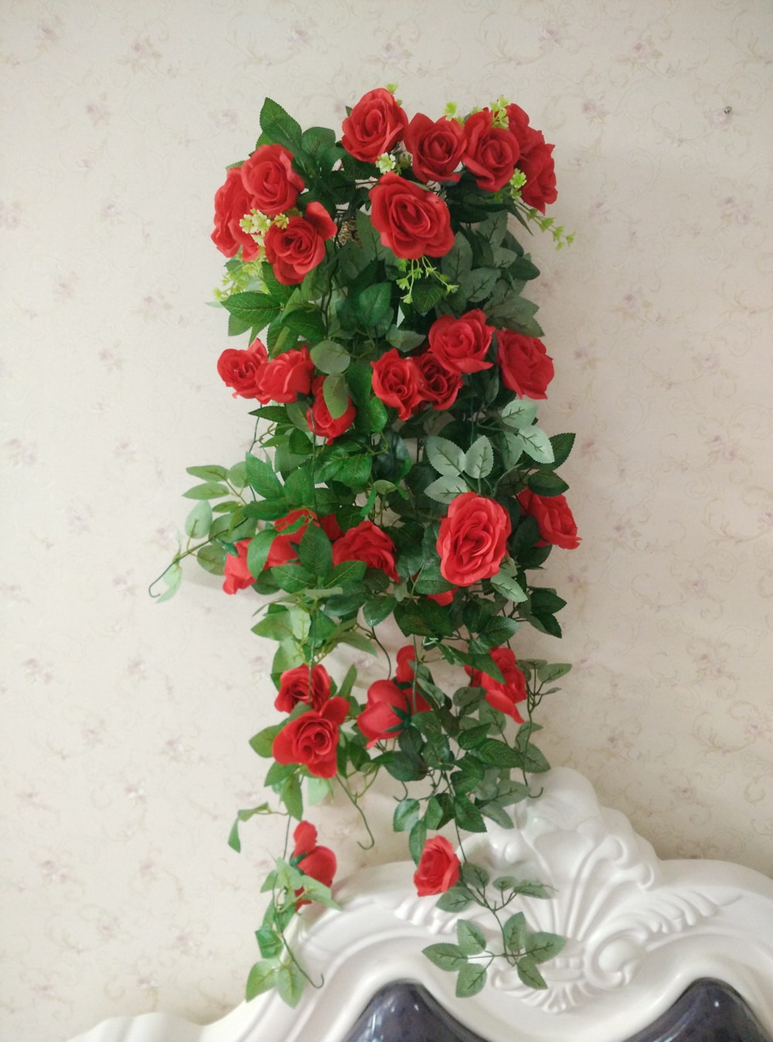 Fake Flower Garland Silk Rose Vine Wedding Party Etsy Canada