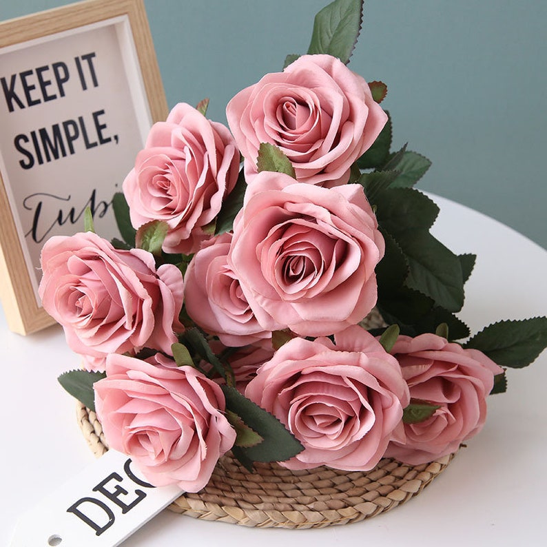 dusty pink rose bouquet