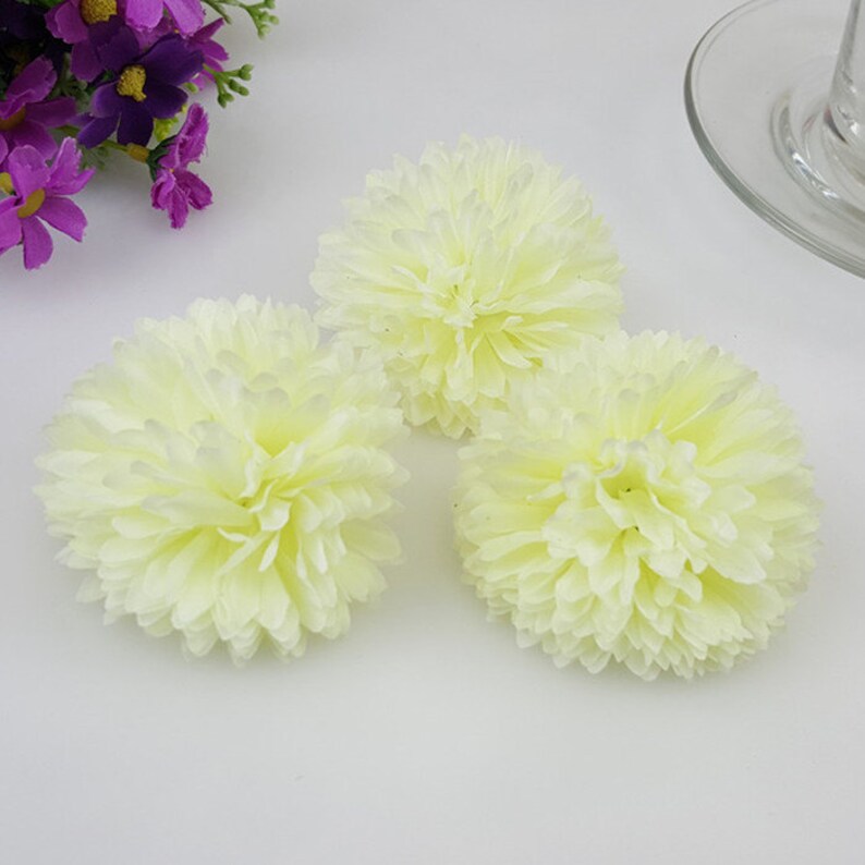 Wholesale Silk Flower Silk Chrysanthemum 100 Flower Heads Bulk Etsy