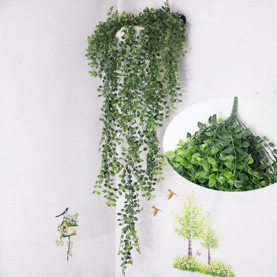 Artificial Hanging Plants Fake Outdoor Plants Snow-white Prune Indoor Wall  Basket Decor Wedding Arch Backdrop Garland Vine CJX-4459 