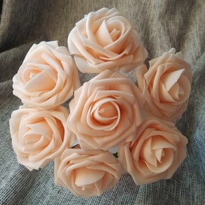 Hot Pink Wedding Flowers Dark Pink Fuschia Rose Foam Flowers 100 Stems For Bridal Bouquets Wedding Party Decor Table Centerpiece LNRS002