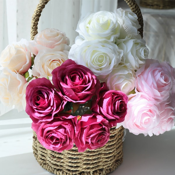 Silk Roses Bouquet Etsy