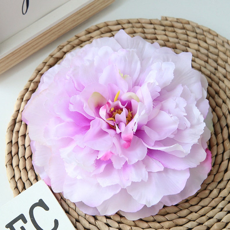 Peony Flowers White Peonies Silk Flowers Bulk Artificial Peony Etsy