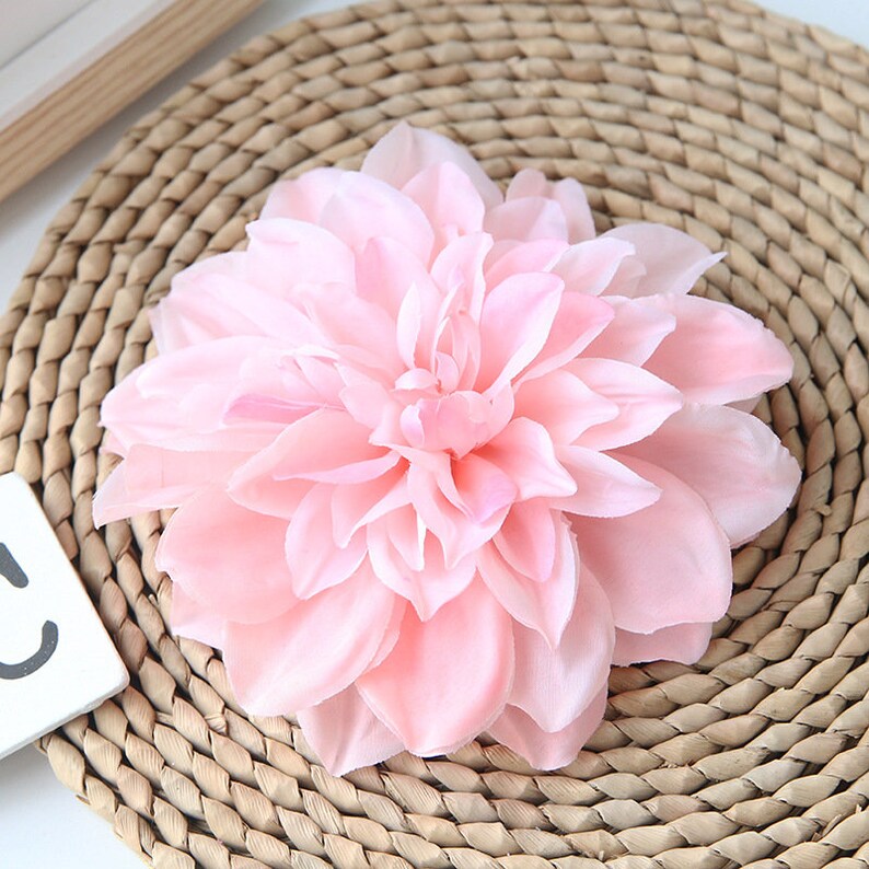 Silk Flower Heads Bulk Dahlia Artificial Flower Heads White Etsy