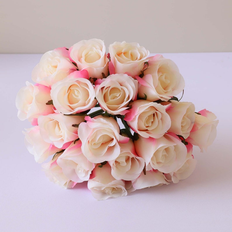 Silk Rose Bouquet Artificial Flower Bunch Wedding/Home/Decorations/Arrangement/Gift DY-20T image 5