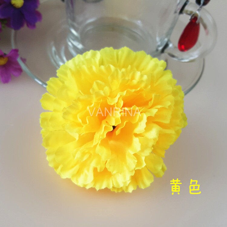Silk Carnation Flowers Wholesale Bulk Fake Flower Heads 100 pcs - VANRINA