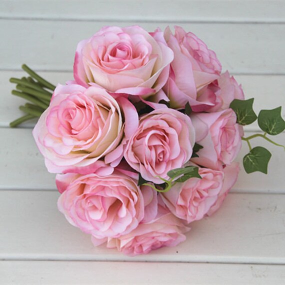 Bouquet De Fleur Rose Soie Rose Fleur Bouquet Bébé Rose De Demoiselles Dhonneur Bouquet Fleurs Artificielles Bouquets Roses En Soie Zhhsz10 04