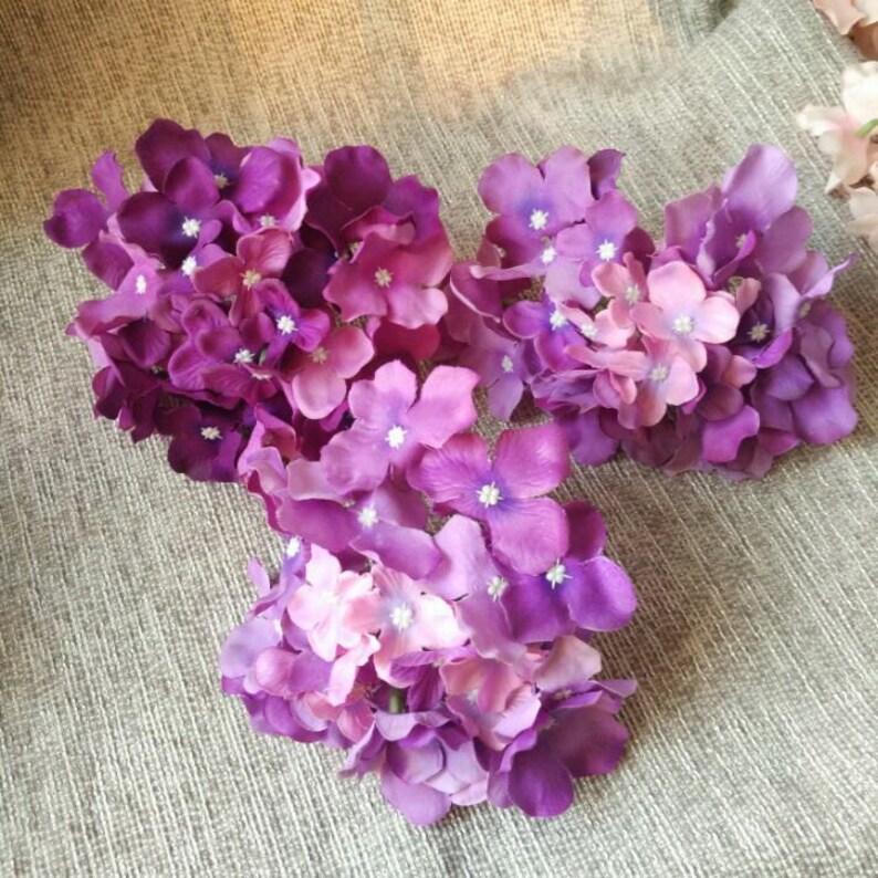 Silk Hydrangea Flower Heads Wholesale Artificial Hydrangea Etsy