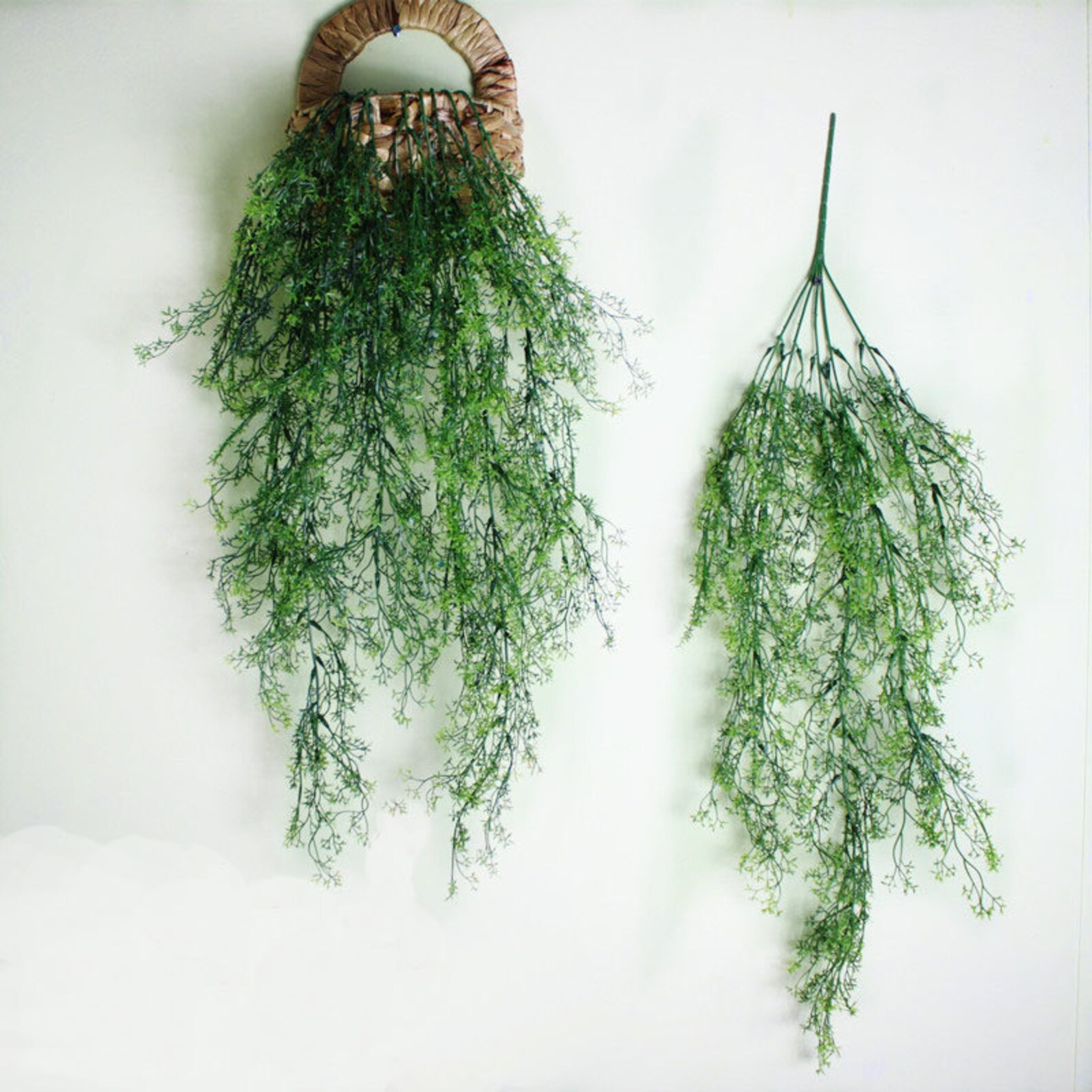 Artificial Plants Wall Hanging Decor Selaginella Uncinata Etsy
