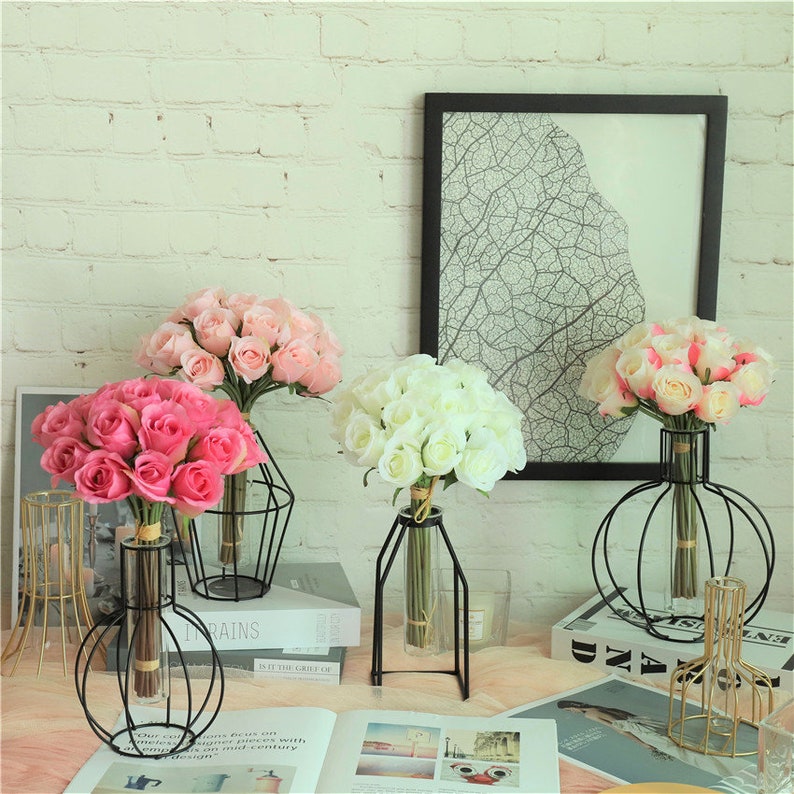 Silk Rose Bouquet Artificial Silk Flower Bunches for Flower Etsy