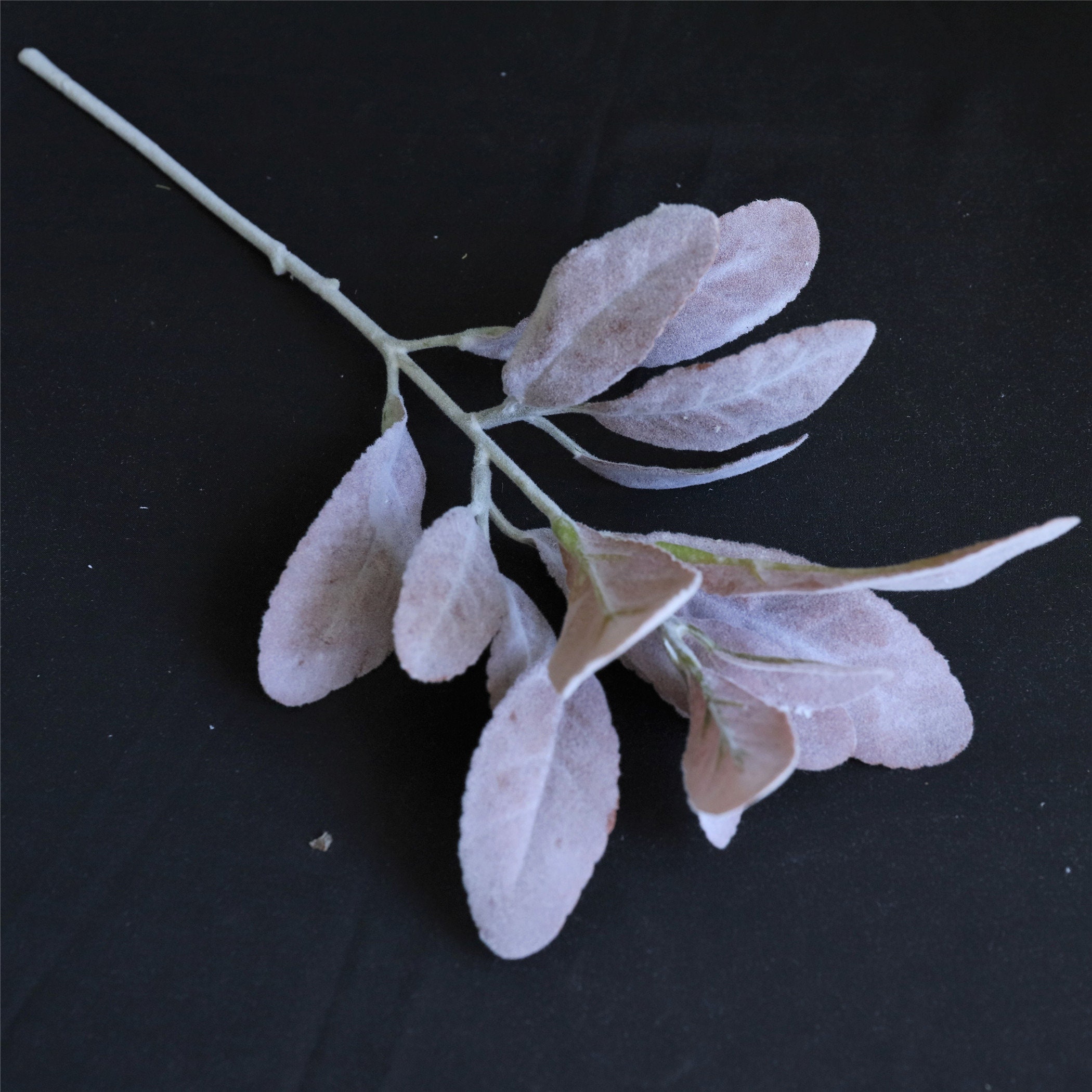 Artificial Lambs Ear Dusty Miller Flocked Leaf Floral Etsy