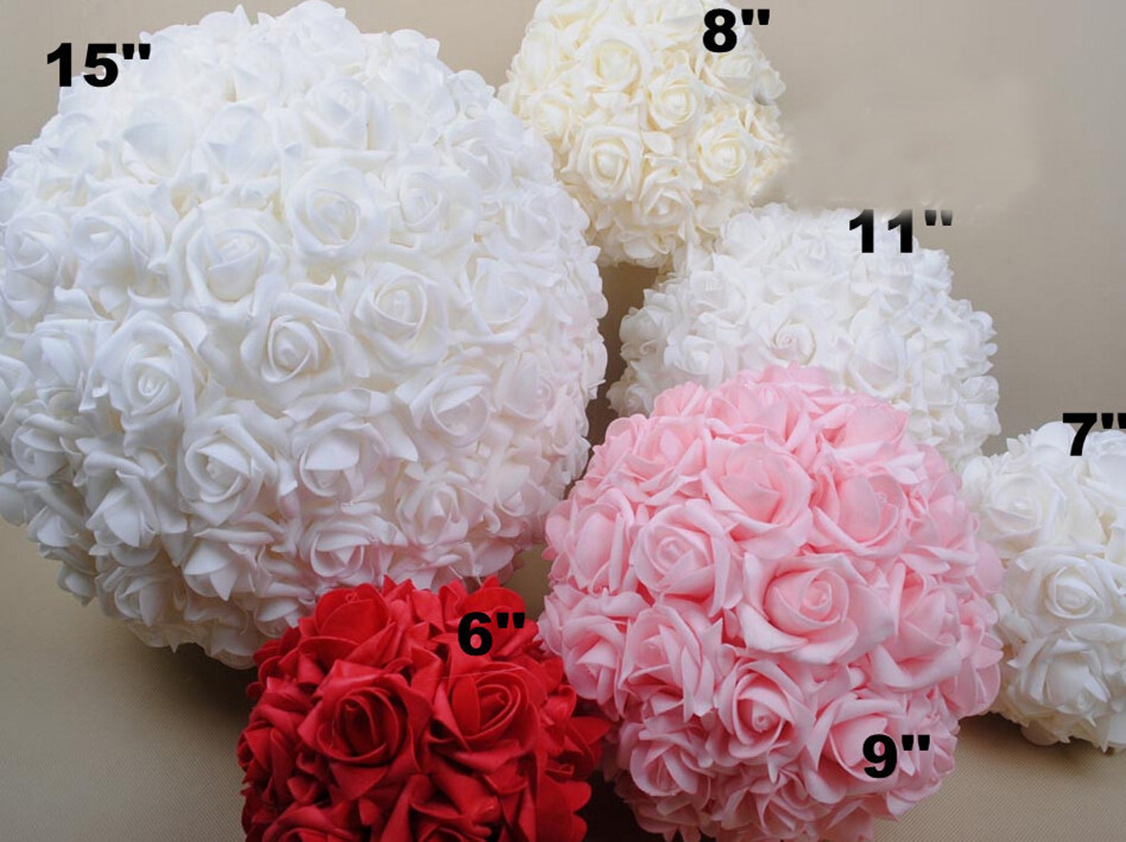9 Wedding Ceremony Decorations Foam Roses Kissing Ball Etsy