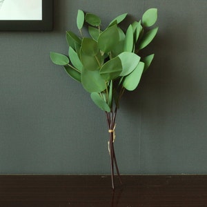 Artificial Eucalyptus Real Touch Leaves Silver Dollar Eucalyptus For Wedding Decoration Arrangement Bridesmaids Bouquet Filler