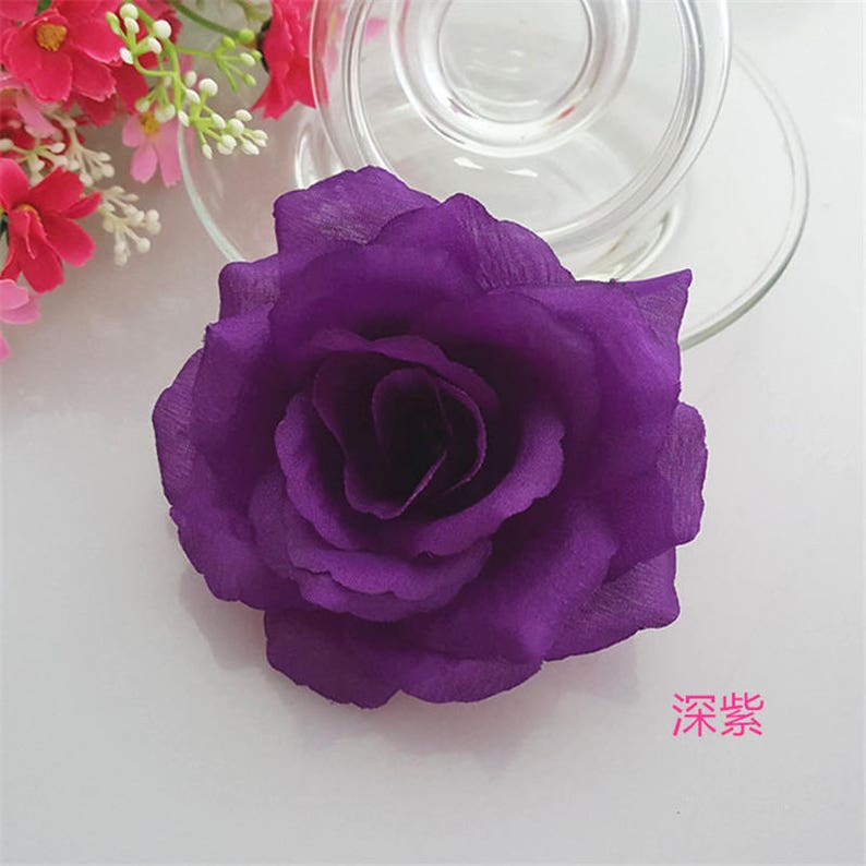 Silk Flower Heads Artificial Roses Heads Bulk Wholesale For Etsy