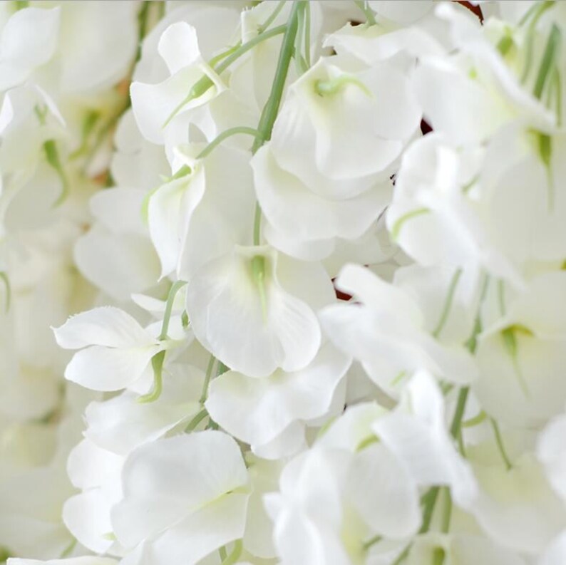 Wedding Arch Garland White Wisteria Silk Flower Garland Home Etsy