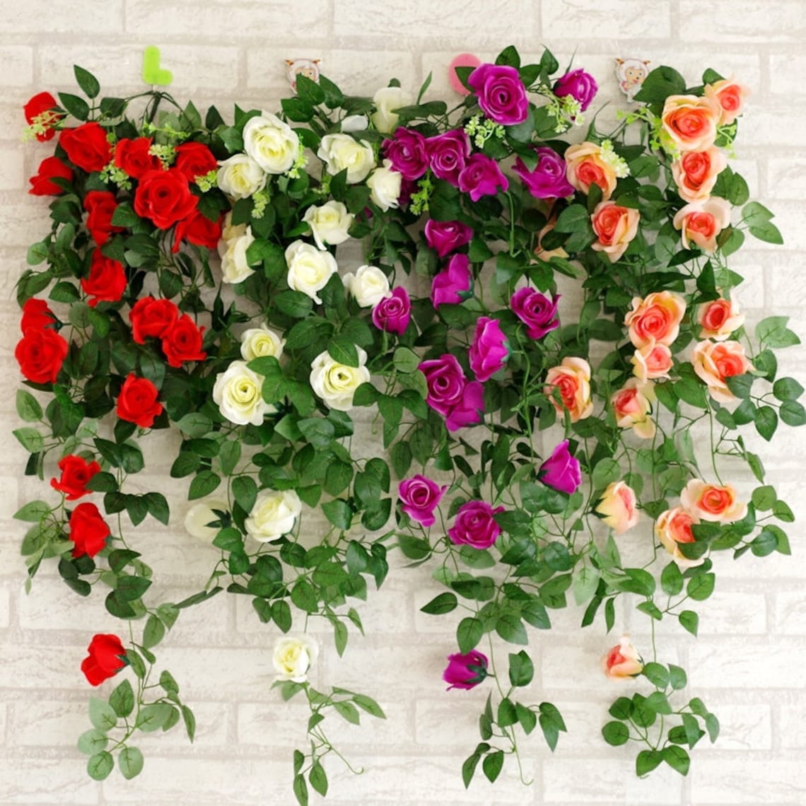 Fake Flower Garland Silk Rose Vine Wedding Party Etsy Canada