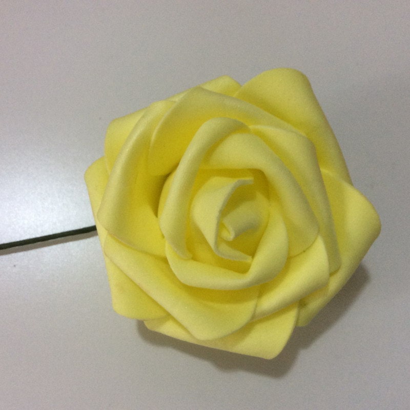 50 Pcs Real Touch Foam Flowers Roses Head Diameter 3 for Etsy