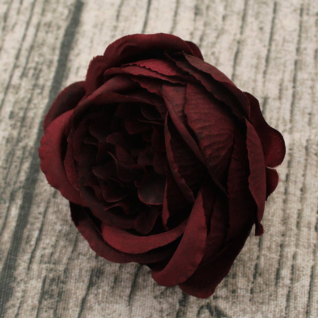 Silk Peony Flower Heads 10cm Burgundy Flowers Aqua Blue Wedding